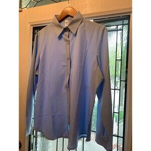 Syrirotus NWT  Size 2XL Blue Women’s wrinkle resistant button-down Blouse